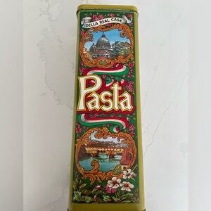 Vintage Italian Pasta Tin Holder -Milano